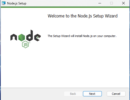 Node.js 安装程序 - 主界面