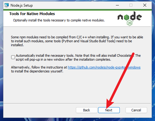 Node.js 安装程序 - 附加内容