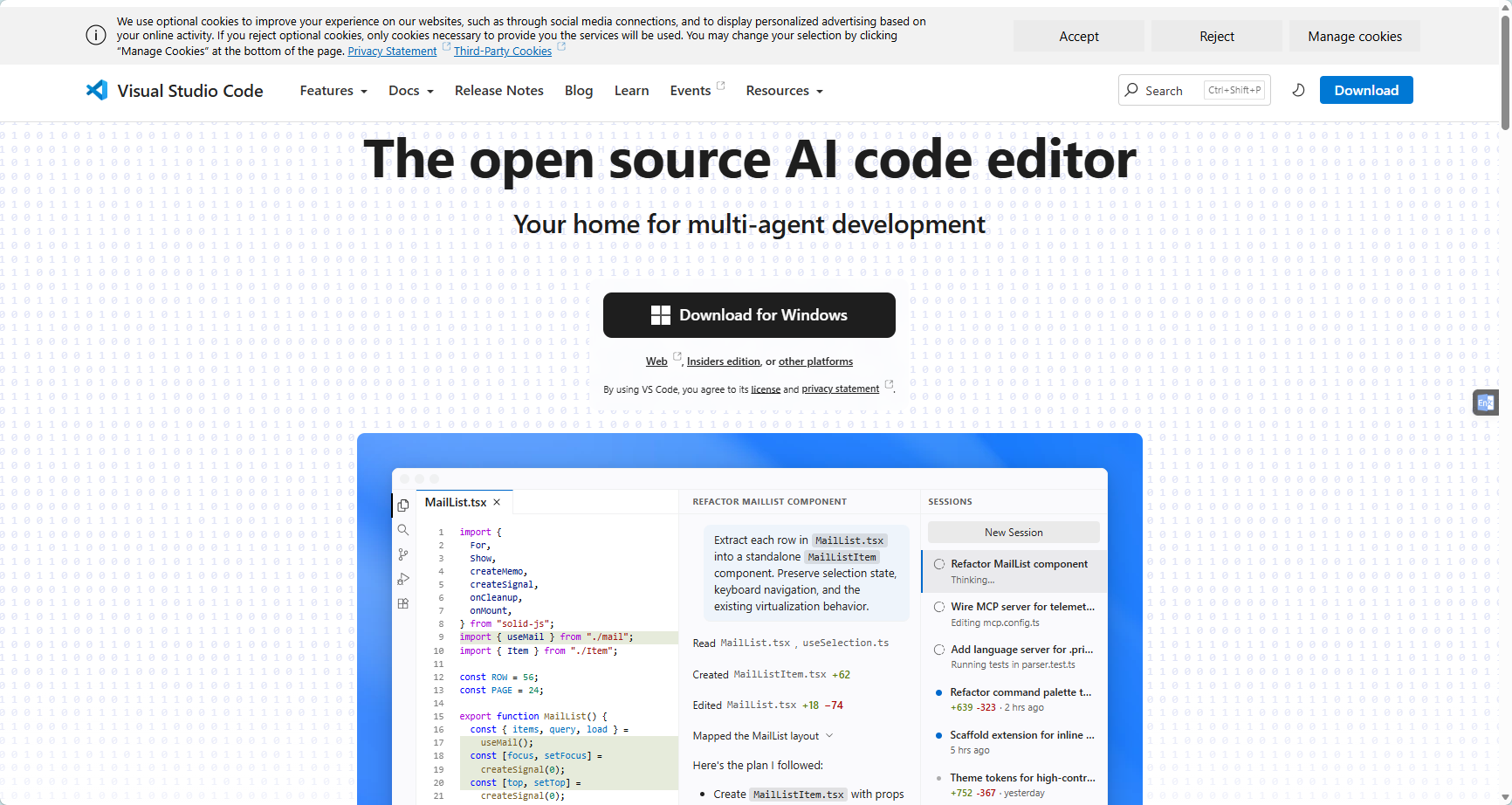 vscode官网主页